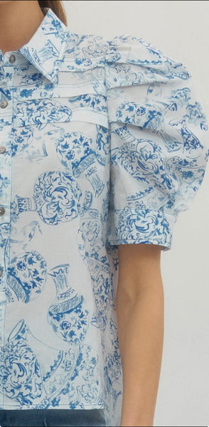 Ming Vase Blouse
