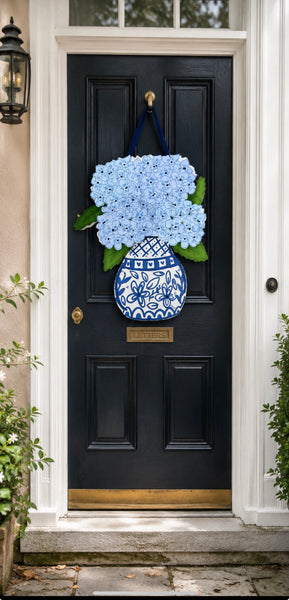 Blue Hydrangea Door Hanger