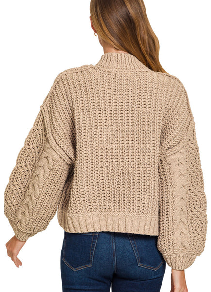 Classic Carol Cable Sweater - 5 Colors