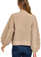 Classic Carol Cable Sweater - 5 Colors