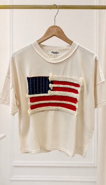 United We Stand Braided Flag Tee