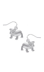 Mini Silver Bulldog Earrings