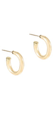 Boucle d’oreille Enewton ronde dorée avec tige, 4 mm (0,5 po ou 1 po)