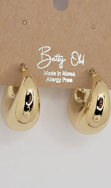 Hollowed Dumpling Hoop Earrings