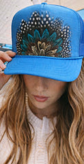 Iconic Feather Trucker Hats - 7 Colors