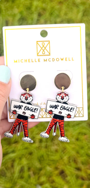War Eagle Aubie Earrings