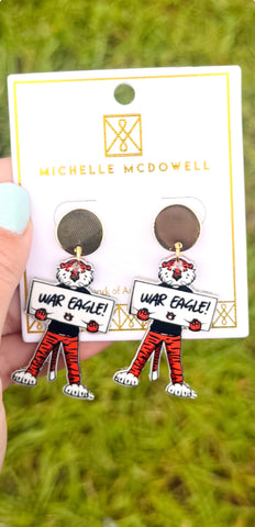 War Eagle Aubie Earrings