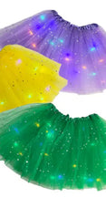 Mardi Gras Light Up Tutus - 3 Colors