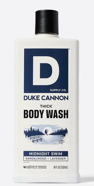 Duke Cannon Thick Body Wash Midnight Swim 18oz