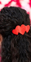 Teletie Flat Hair Clip | Small | Red Heart To Heart