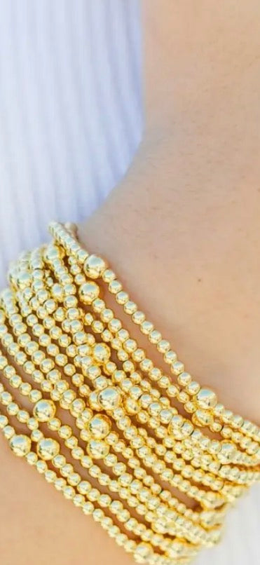 3mm Bead with 5mm Accent Stretch Bracelets