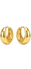Ellie Vail Corinne Elongated Dome Huggie Hoop Earring