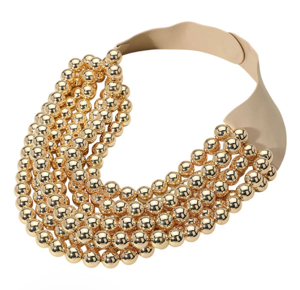 Firefly Gold Bead Necklace