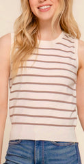 Donahue Striped Sweater Tank
