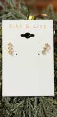 Kiki & Livy Three Diamond Earrings