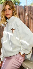 Cross + Jesus Saves Reversible Sweatshirt