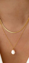 enewton choker herringbone chain - gold