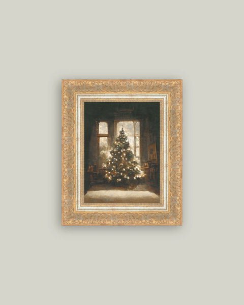 Framed Glowing Christmas Tree