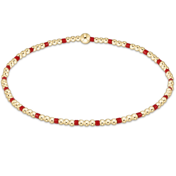 enewton Gameday Hope Sincerity 2mm Bead Bracelet - Bright Red