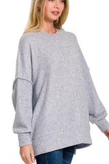 Heather Big Seam Oversized Sweater - 3 Colors