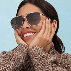DIFF Berkley - gold brown gradient polarized sunglasses