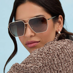 DIFF Berkley - gold brown gradient polarized sunglasses