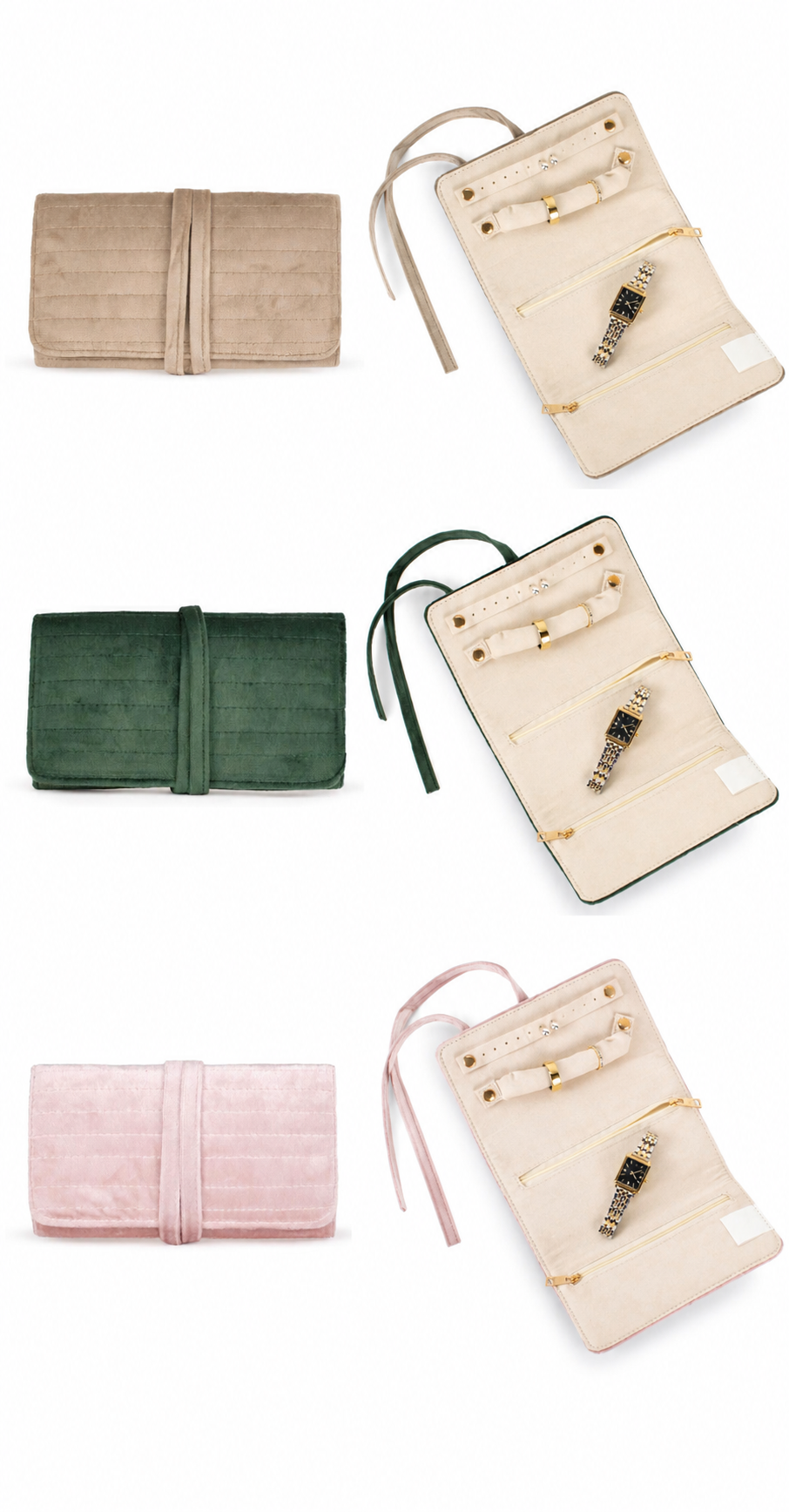 Emily Jewelry Roll - 3 Colors
