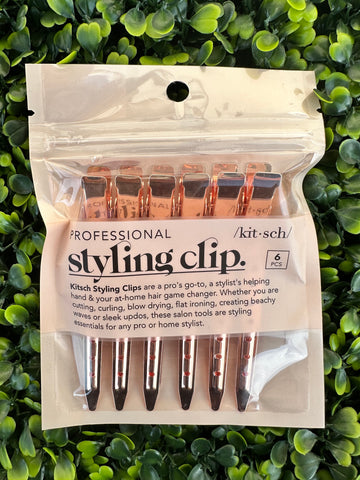 Kitsch Rose Gold Styling Clips - Pack of 6