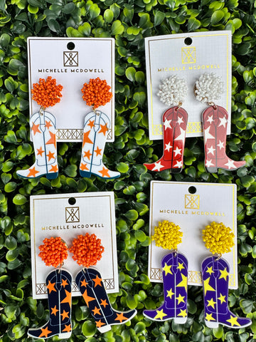 Paige Raffia Flower Earrings - 3 Colors