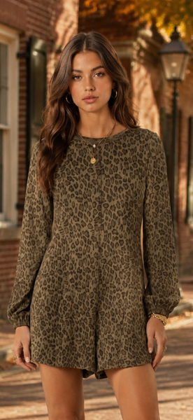 Georgie Leopard Romper