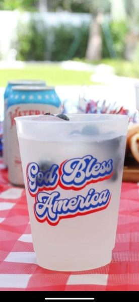 July 4th/Patriotic- God Bless America Frost Cup