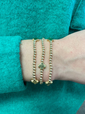 enewton classic gold 4mm bead bangle