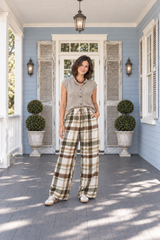 Olive Plaid Pants