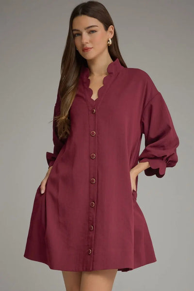 Mazie Scalloped Dress
