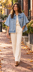 Denim Cape Jacket