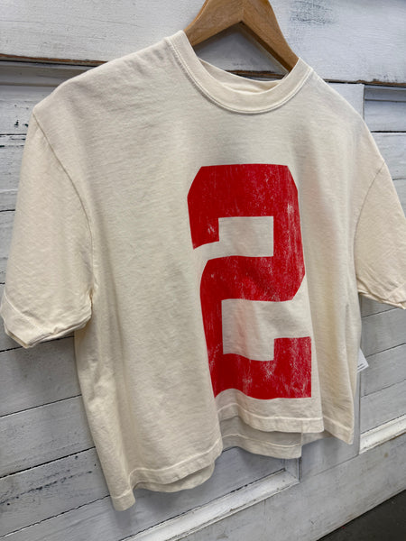 U of A #1 Fan Tee-Cream