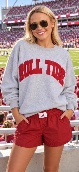 Lulu Mac Roll Tide Sweatshirt - Grey