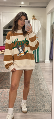 Sweat-shirt à rayures et col montant Lucky Mallard Duck