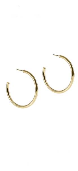 ENewton Round Gold 1.5" Post Hoop - 3mm - Smooth