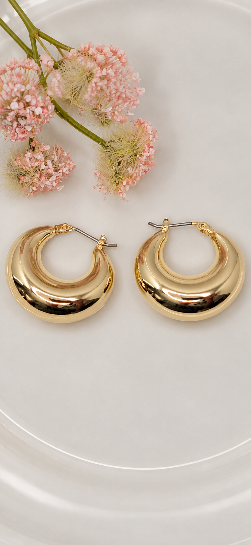 Hollowed Dumpling Hoop Earrings