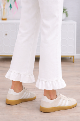 Sass Ruffled Hem Jeans