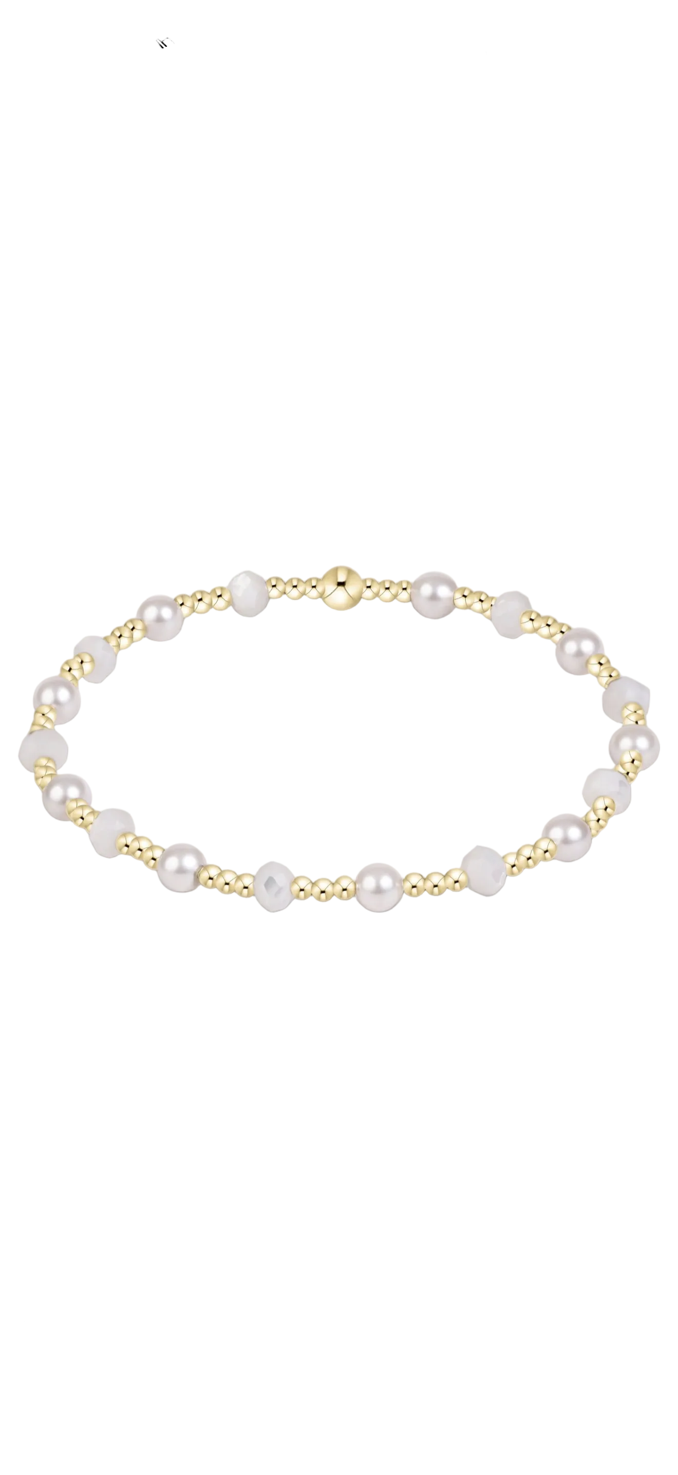 enewton - sincerity gemstone & pearl 4mm bracelet - mother of pearl