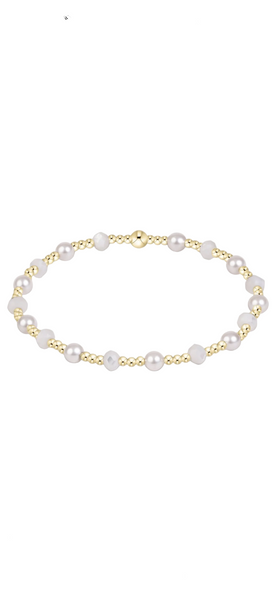 enewton - sincerity gemstone & pearl 4mm bracelet - mother of pearl