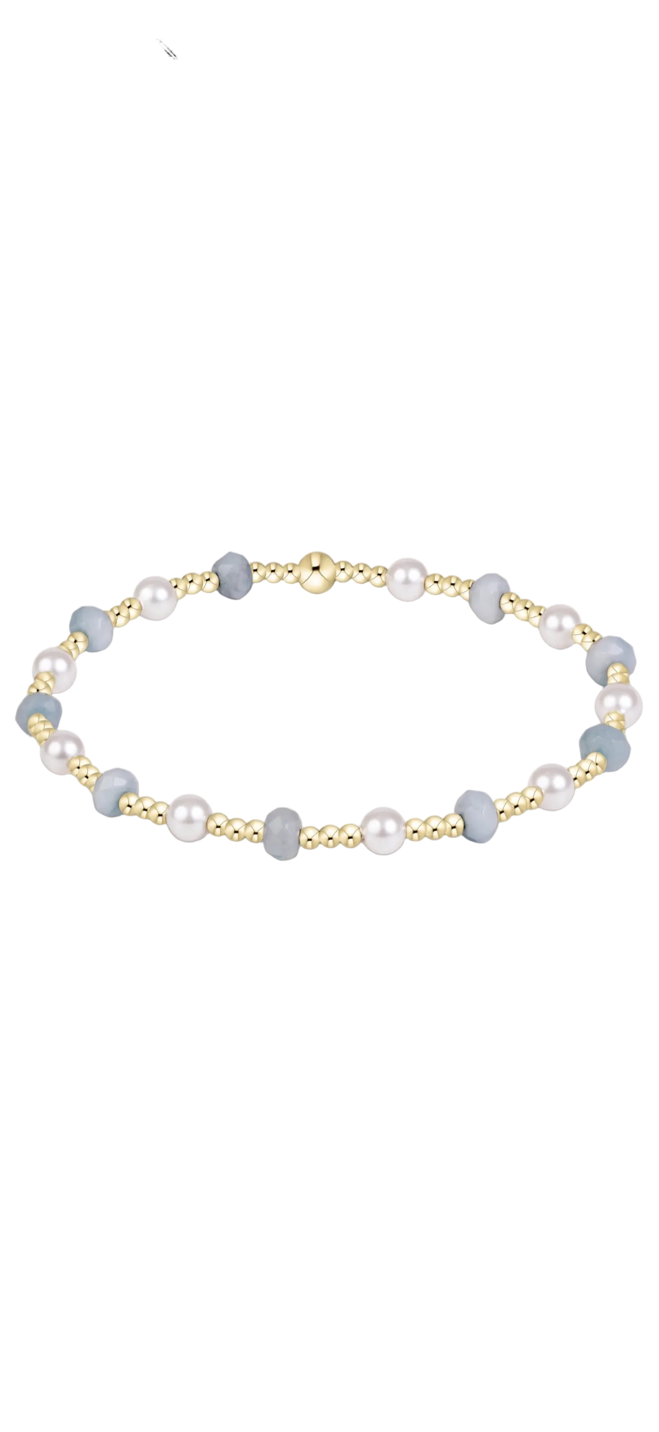 enewton - sincerity gemstone & pearl 4mm bracelet - aquamarine
