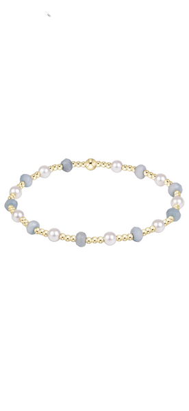 enewton - sincerity gemstone & pearl 4mm bracelet - aquamarine