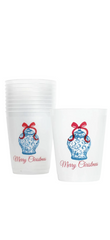 The Royal Standard | Chinoiserie Merry Christmas Party Cups 16oz - Set of 10