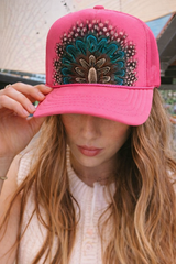 Iconic Feather Trucker Hats - 7 Colors