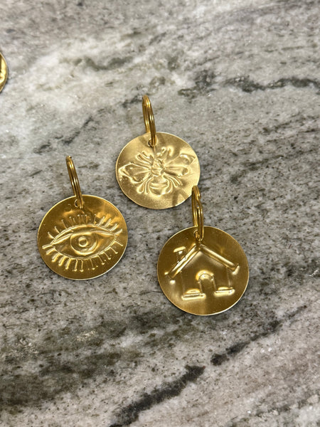 Pressed Brass Keychains - 3 Styles