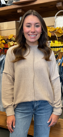 Heather Big Seam Oversized Sweater - 3 Colors