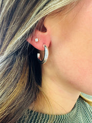 Beville Petite Silver Hoop Earrings